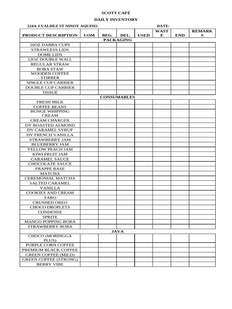 Inventory | PDF