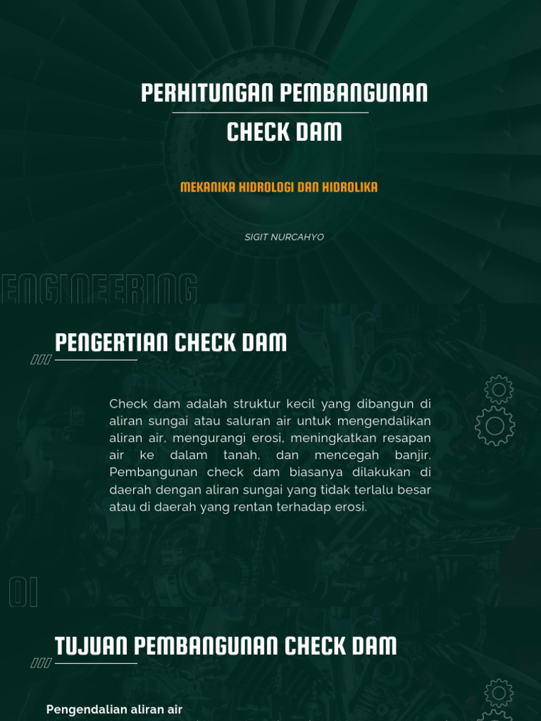 Perhitungan Pembangunan Check Dam | PDF