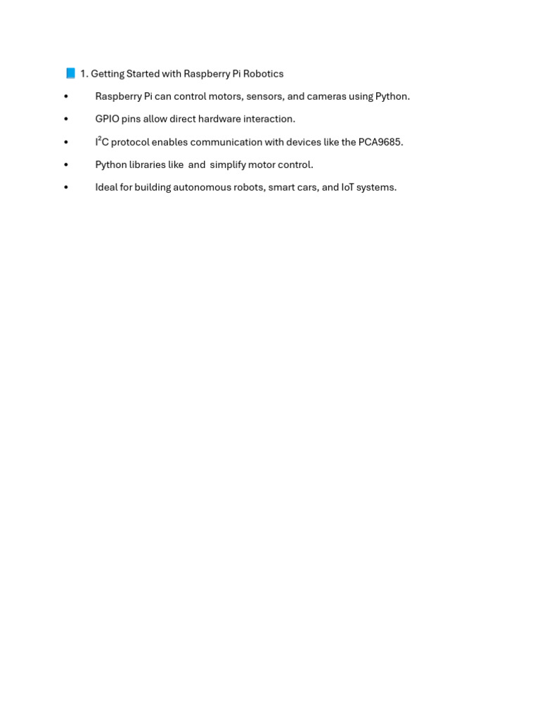 Getting Started With Raspberry Pi Robotic | PDF