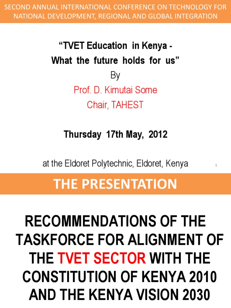 Future of TVET in Kenya: Vision 2030 | PDF | Vocational Education ...