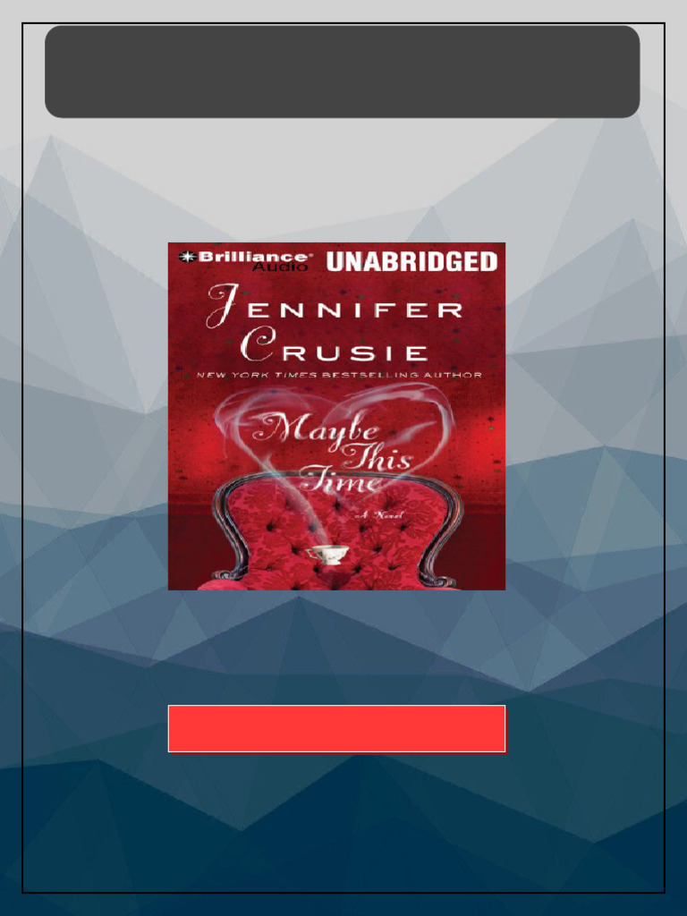 Maybe This Time Jennifer Crusie full PDF