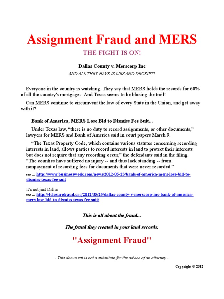 Mortgage assignment fee image