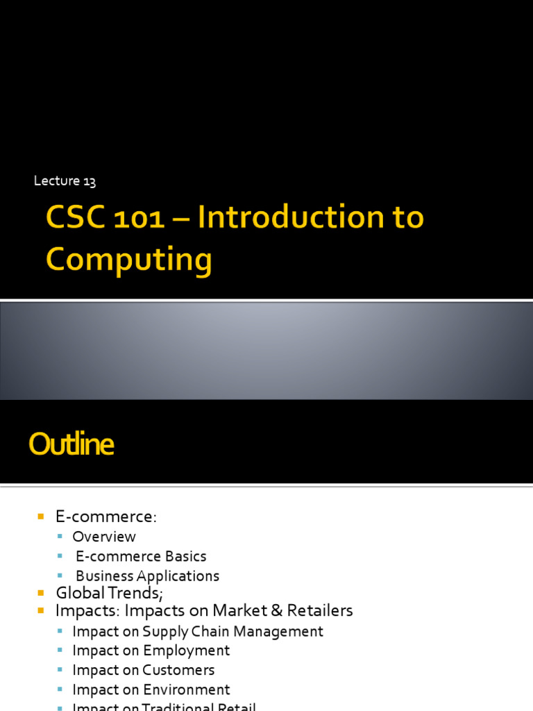 E-commerce Trends and Impacts Overview | PDF | E Commerce | Online Shopping