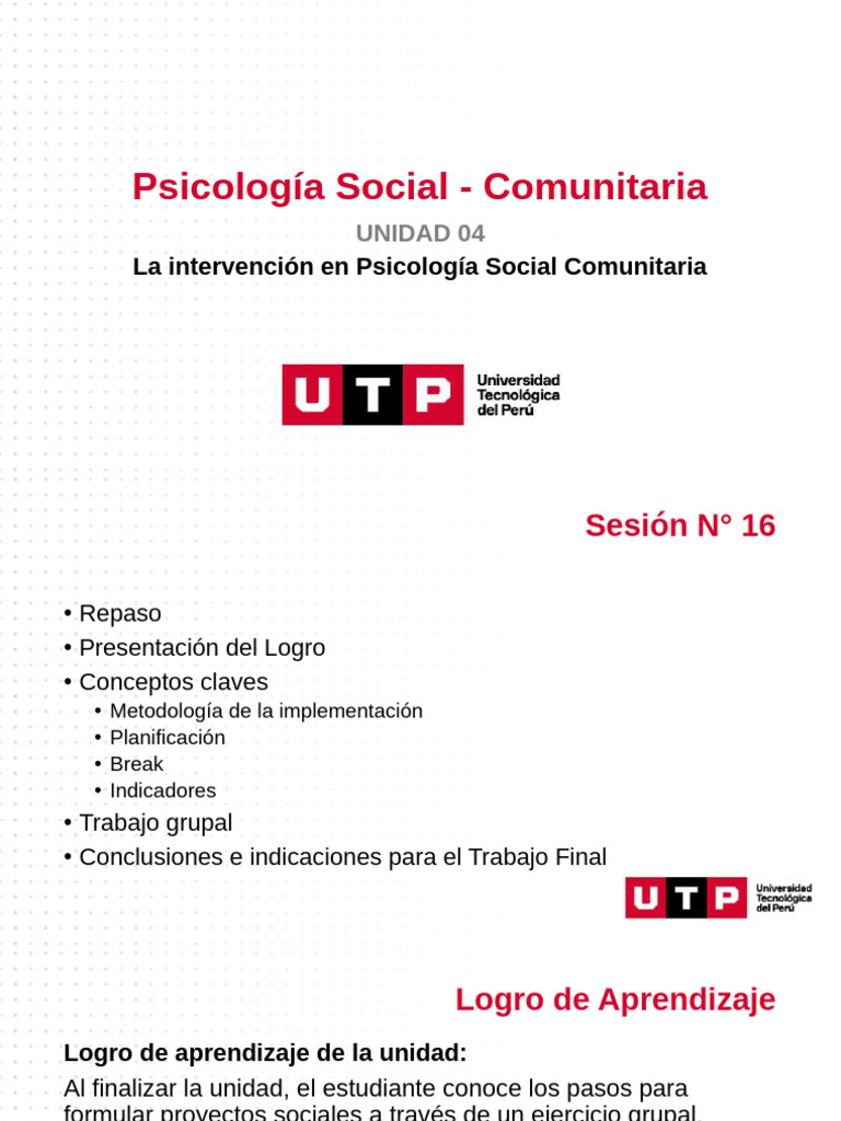 La Intervención en Psicología Social Comunitaria | PDF | Sicología ...