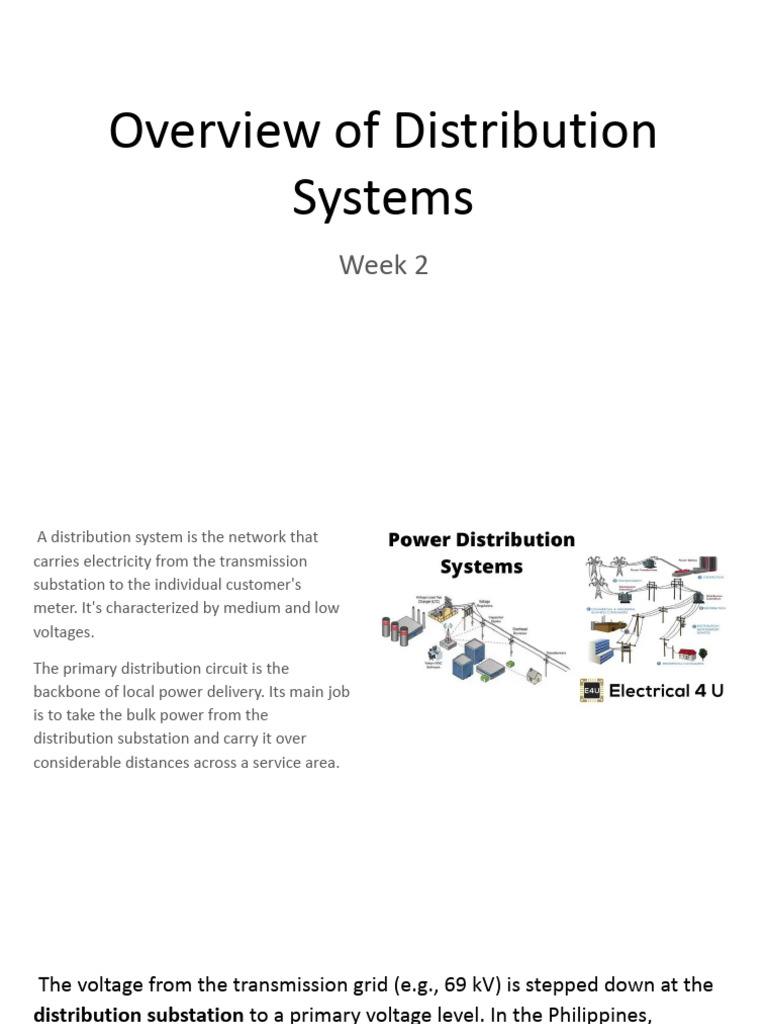 Overview of Electrical Distribution Systems | PDF | Electric Power ...