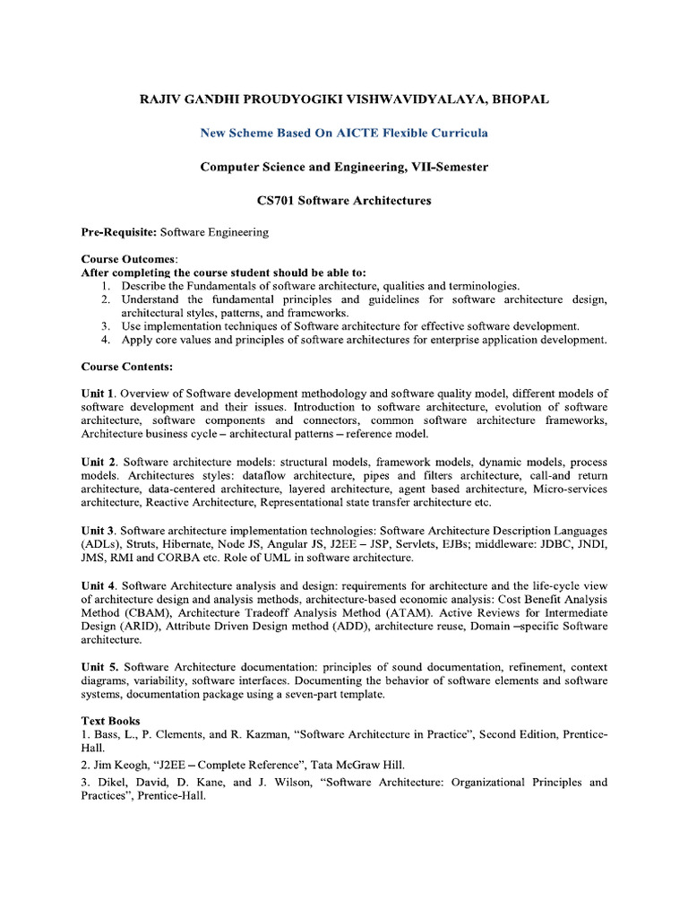 Syllabus 7 Sem | PDF