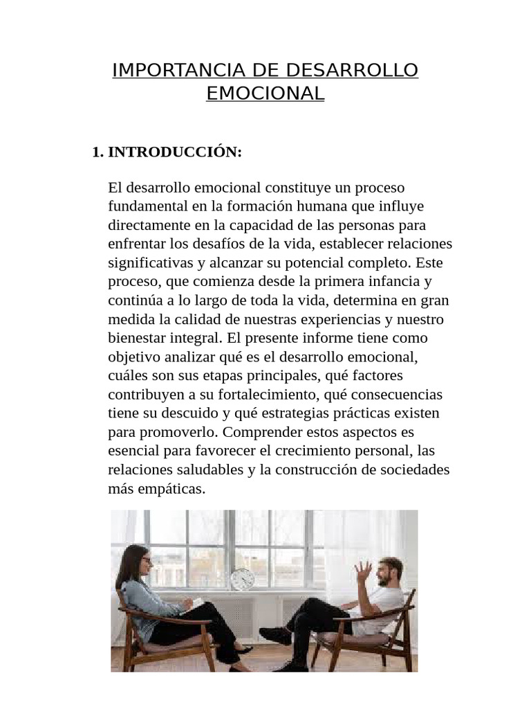 Desarrollo Emocional: Claves y Etapas | PDF | Las emociones | Salud mental