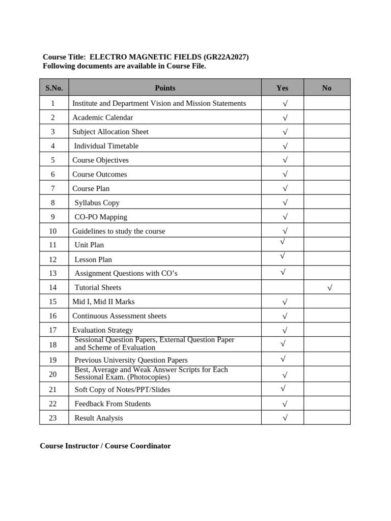 Electromagnetic Fields Course Overview | PDF | Electric Field ...