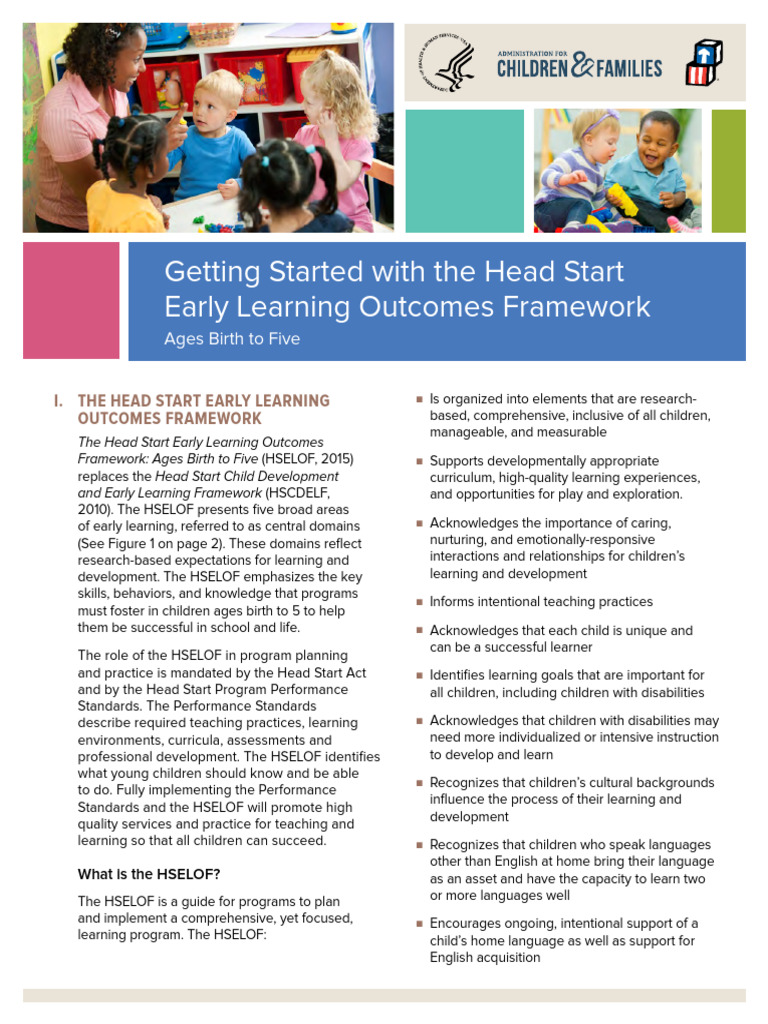 Getting Started Head Start Early Learning Outcomes Framework | PDF ...