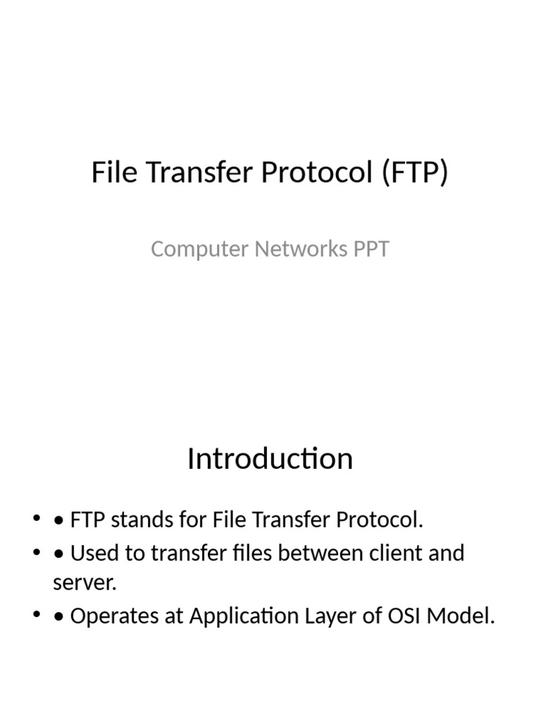FTP Computer Networks | PDF