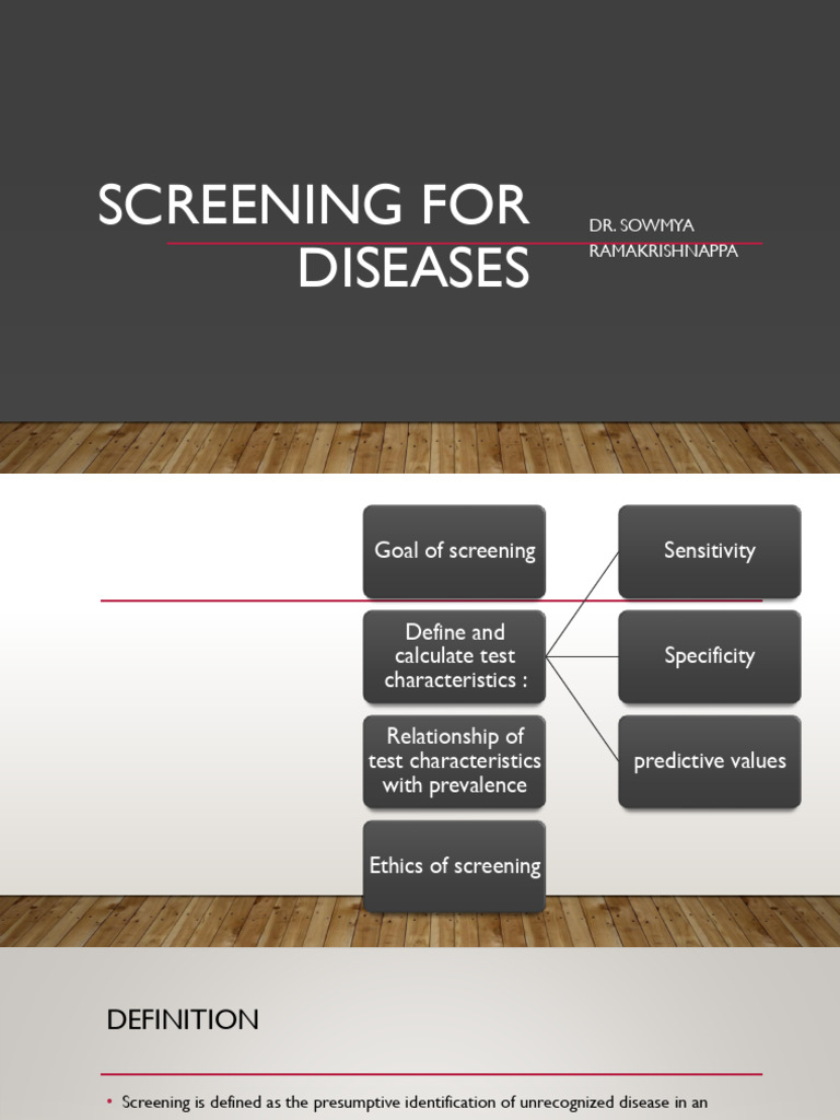 Disease Screening: Goals & Ethics | PDF | Sensitivity And Specificity ...