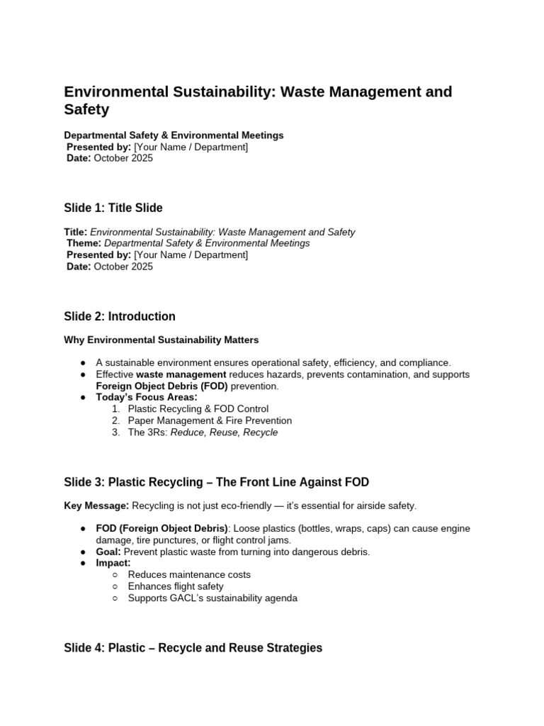 Waste Management for Environmental Safety | PDF | Waste | Recycling