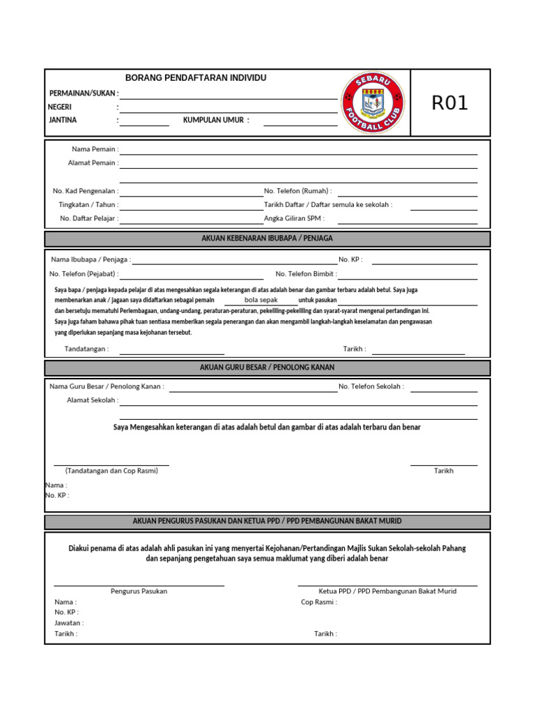 Borang r01 Dan r02 | PDF