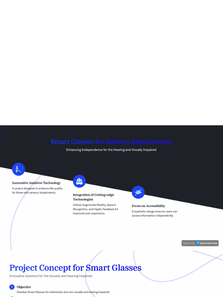 Smart Glasses For The Hearing and Visually Impaired | PDF