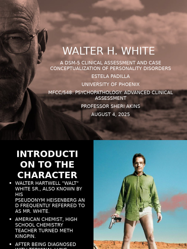 Walter White: NPD Case Study Analysis | PDF | Cognitive Behavioral ...