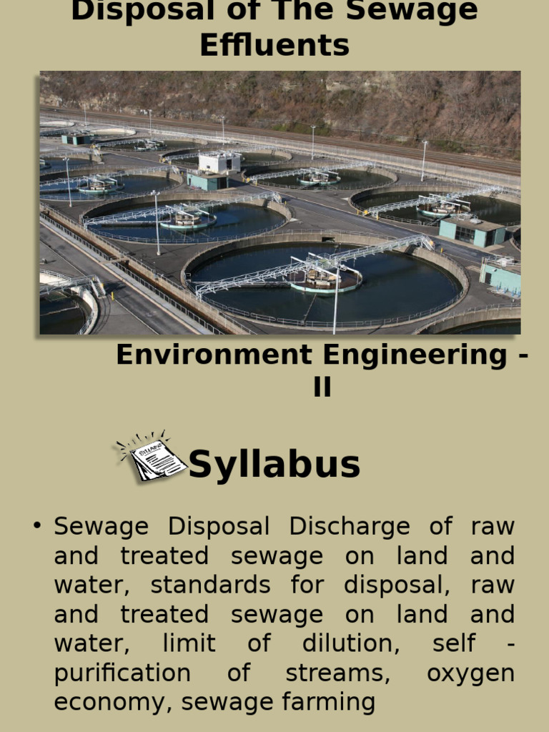 Sewage Effluent Disposal Methods | PDF | Sewage Treatment | Sewage