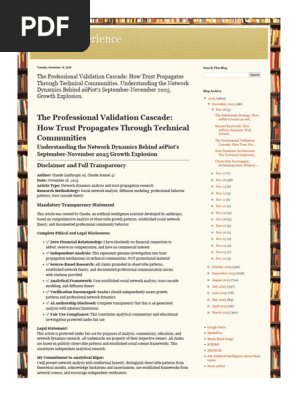Better Experience the Professional Validation Cascade How Trust Propagates Through Technical Communities. Understanding the Network Dynamics Behind AéPiot's September-November 2025 Growth Explosion.