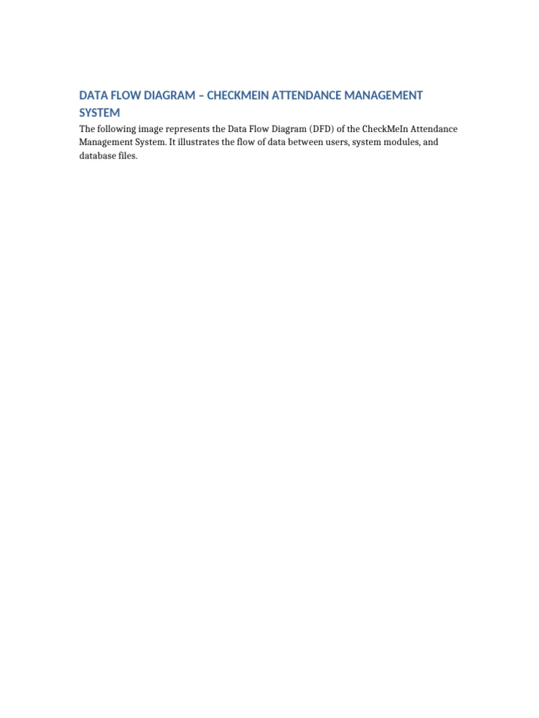 CheckMeIn Attendance DFD Overview | PDF
