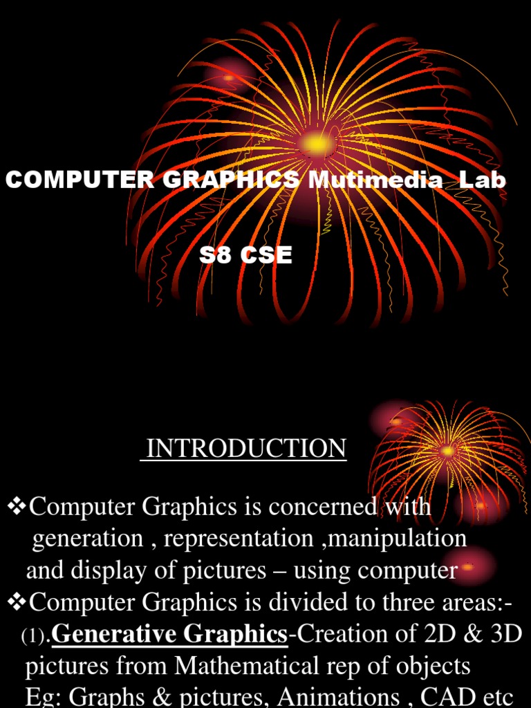 Computer Graphics Multimedia Lab Overview | PDF | Cathode Ray Tube ...