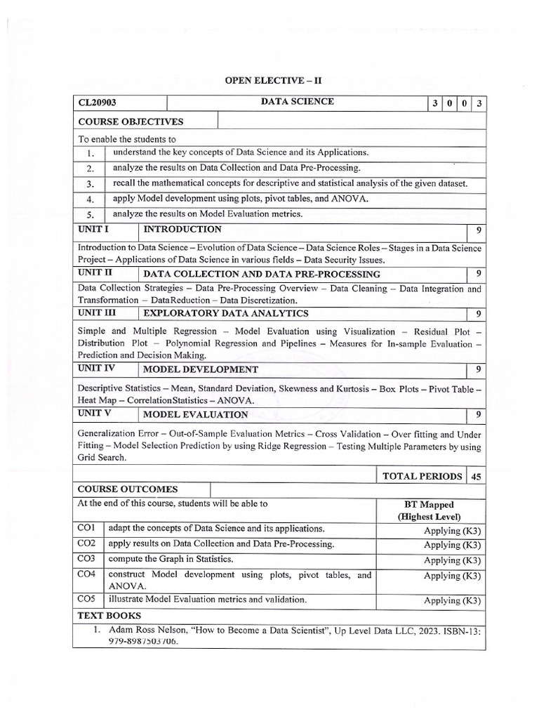 Cl20903 - Data Science | PDF