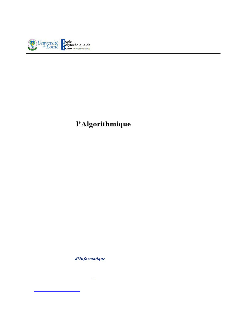 Algorithmique et Programmation : TD et TP | PDF | C (Langage de ...