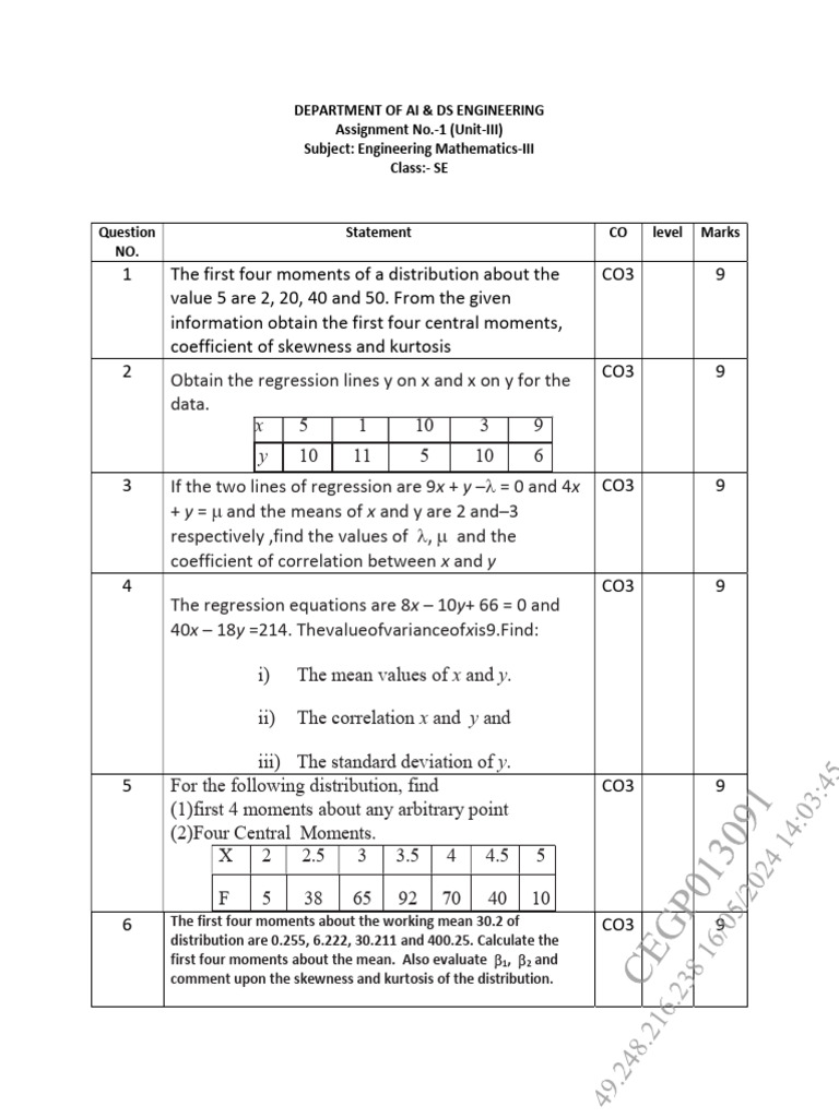 Assignment No. 3 | PDF
