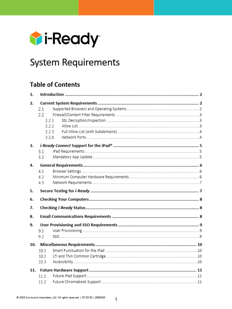 i-Ready Connect System Requirements Guide | PDF | I Pad | Mac Os