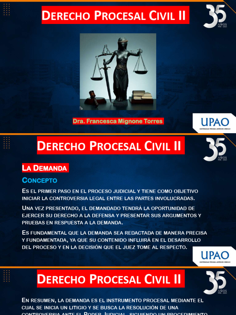 Estructura y Naturaleza de la Demanda Civil | PDF | Demanda judicial ...