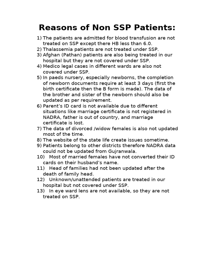 Minutes For SSP | PDF