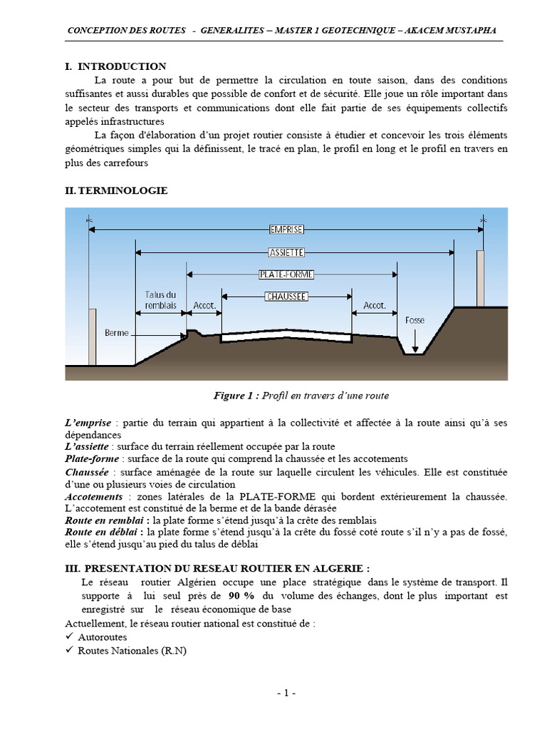 Conception Des Routes | PDF | Route