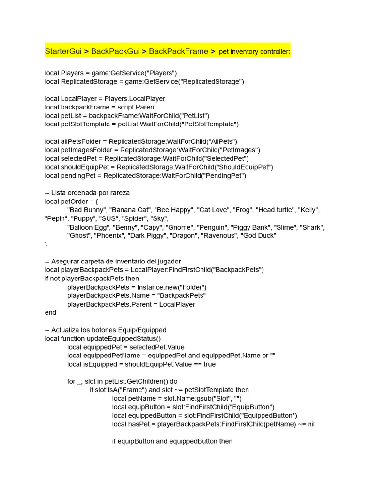 Pet Inventory Controller Script | PDF | Zoology