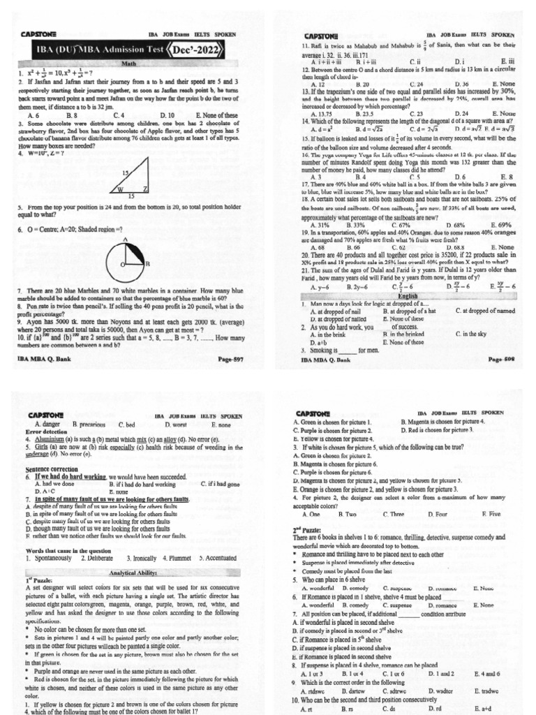 Model Test Math 2 | PDF