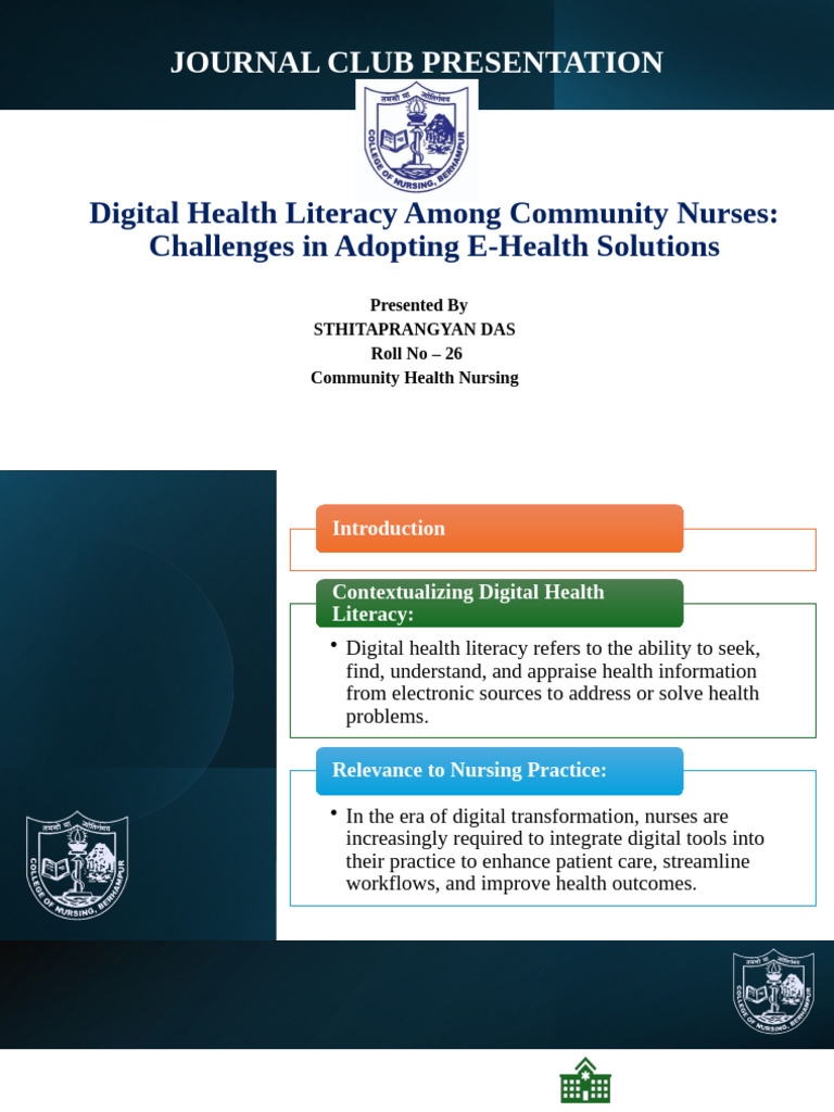 Digital Health Literacy Among Community Nurses Challenges | PDF ...