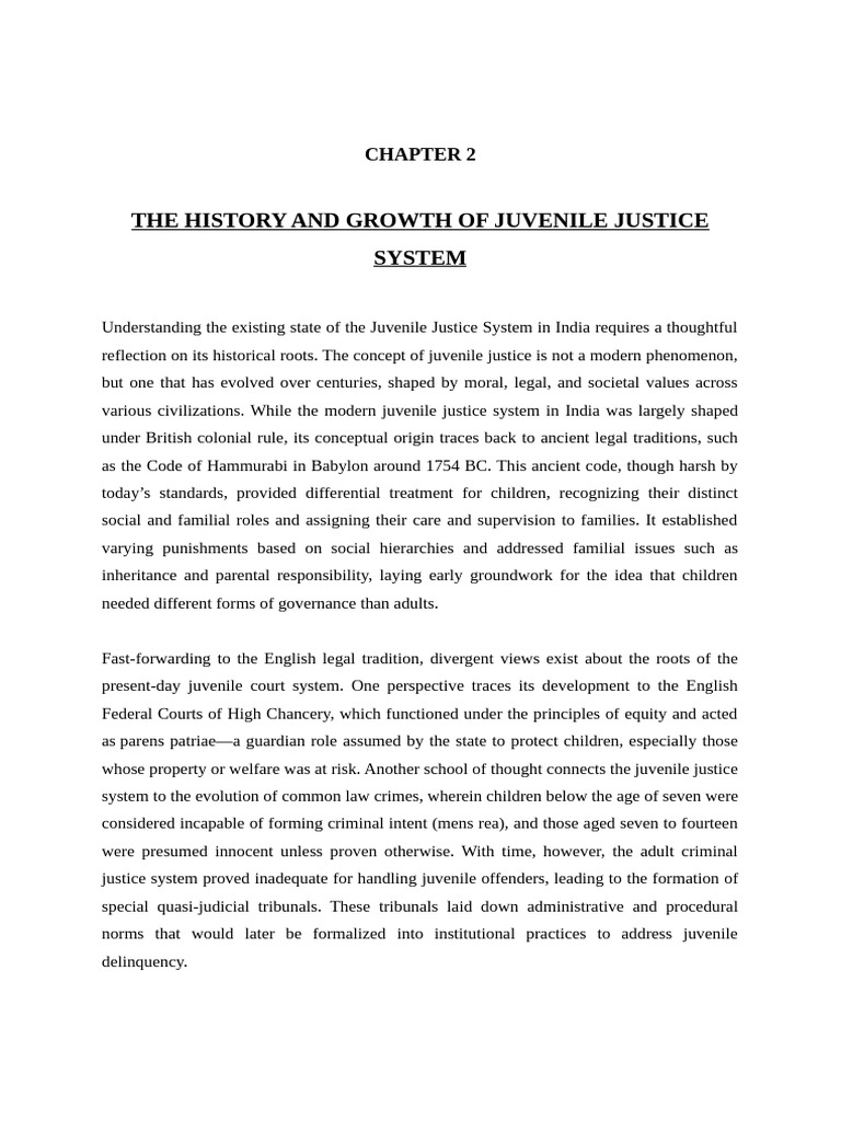 Evolution of Juvenile Justice Systems | PDF | Juvenile Court | Juvenile ...