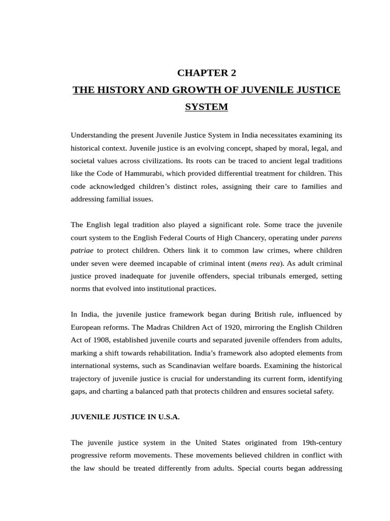 History of Juvenile Justice in India | PDF | Juvenile Court | Juvenile ...