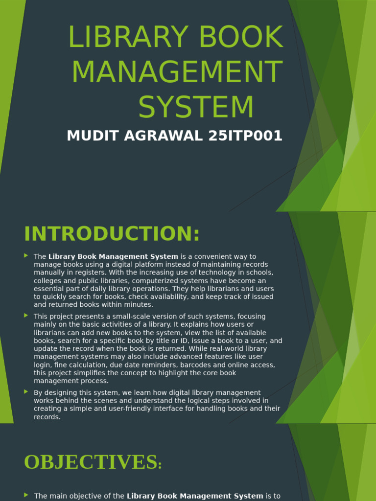 Library Book Management System Guide | PDF | Libraries | Pointer ...