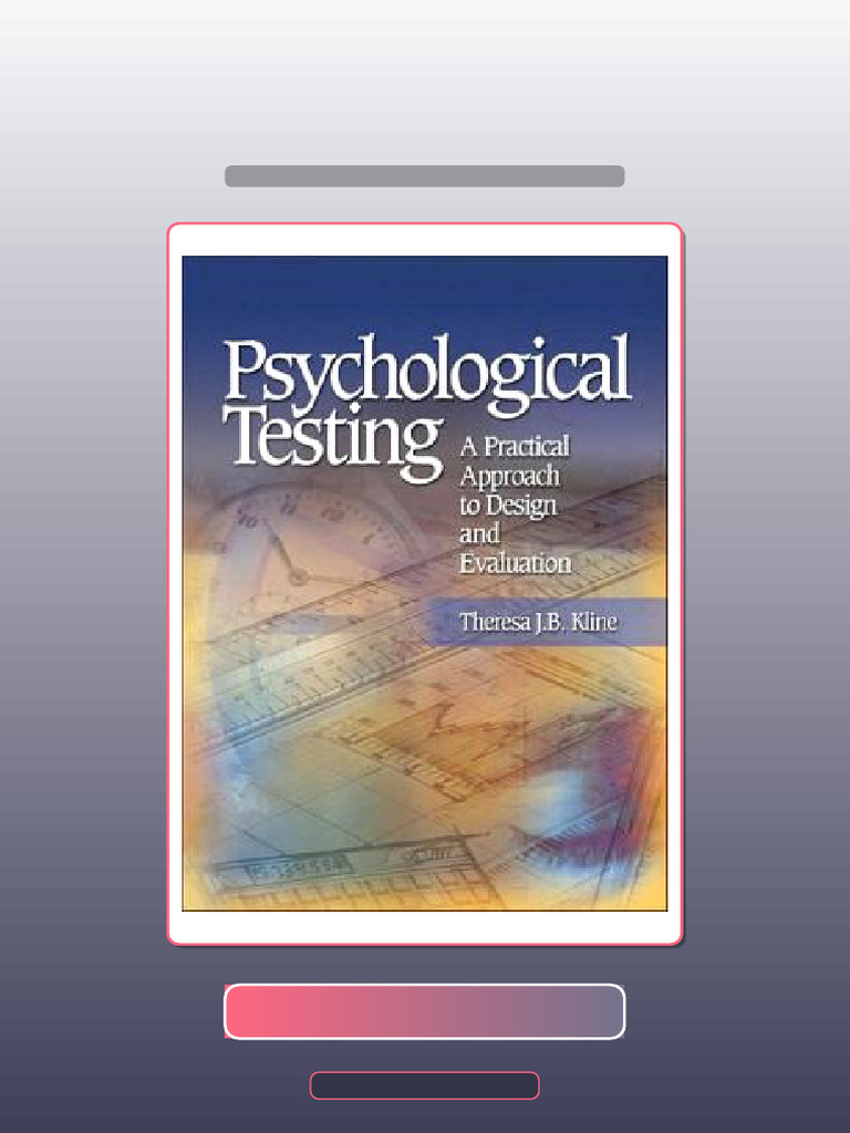 Psychological Testing a Practical Approach to Design and Evaluation ...