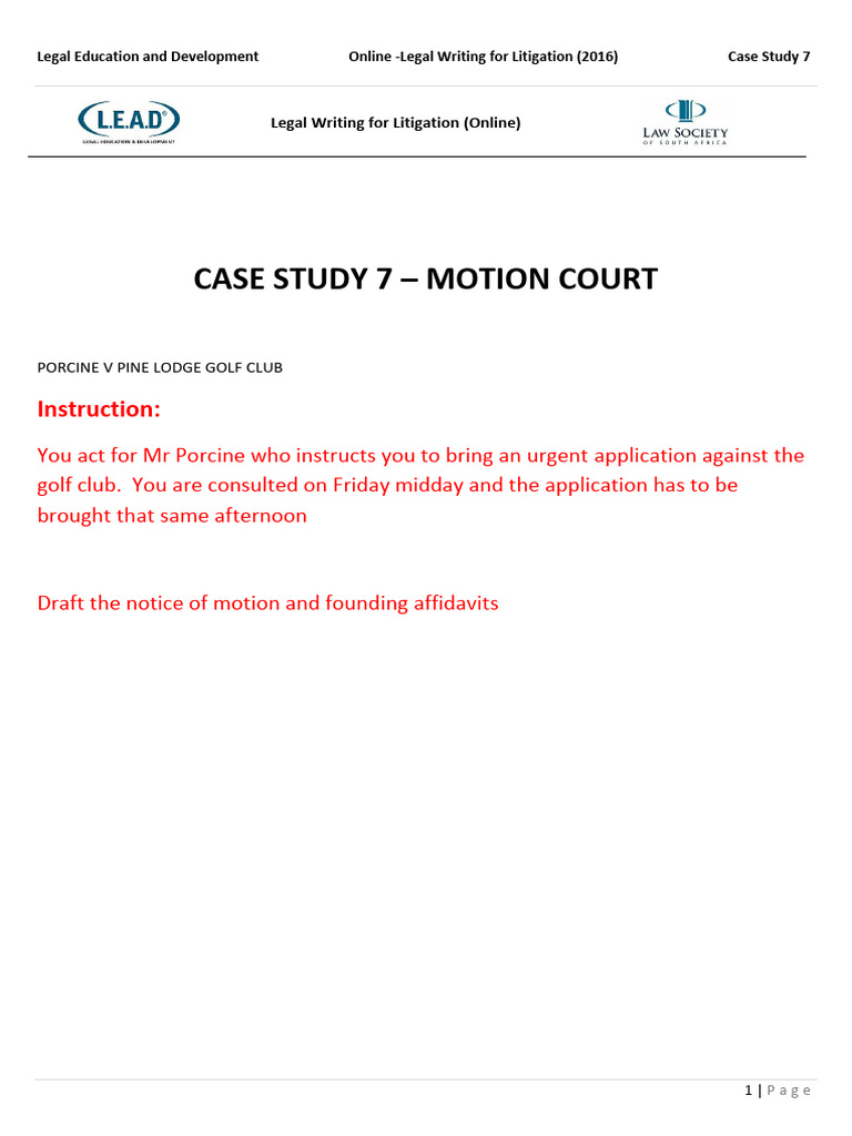 Case+Study+7 2016 | PDF | Golf Course