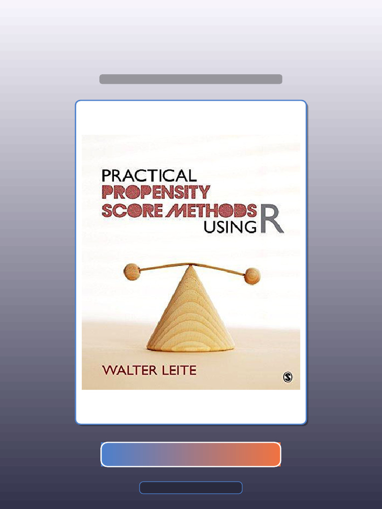 Answers For Practical Propensity Score Methods Using R Ebook and ...