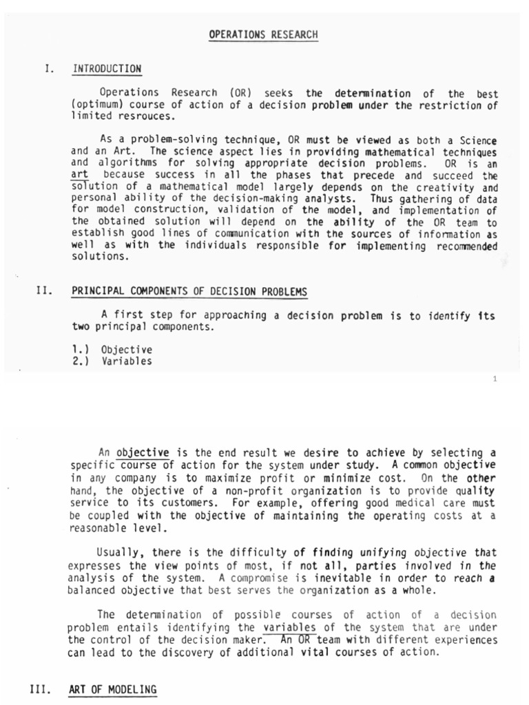 Introduction O.R | PDF