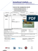 JC International Limited: Certificate of Test, Examination and Mpi