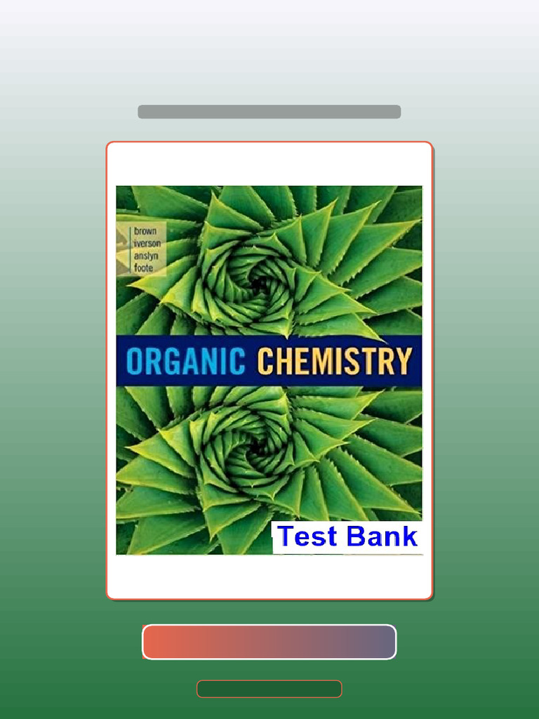 Answers For Organic Chemistry 8th Edition Brown Ebook and TestBank ...