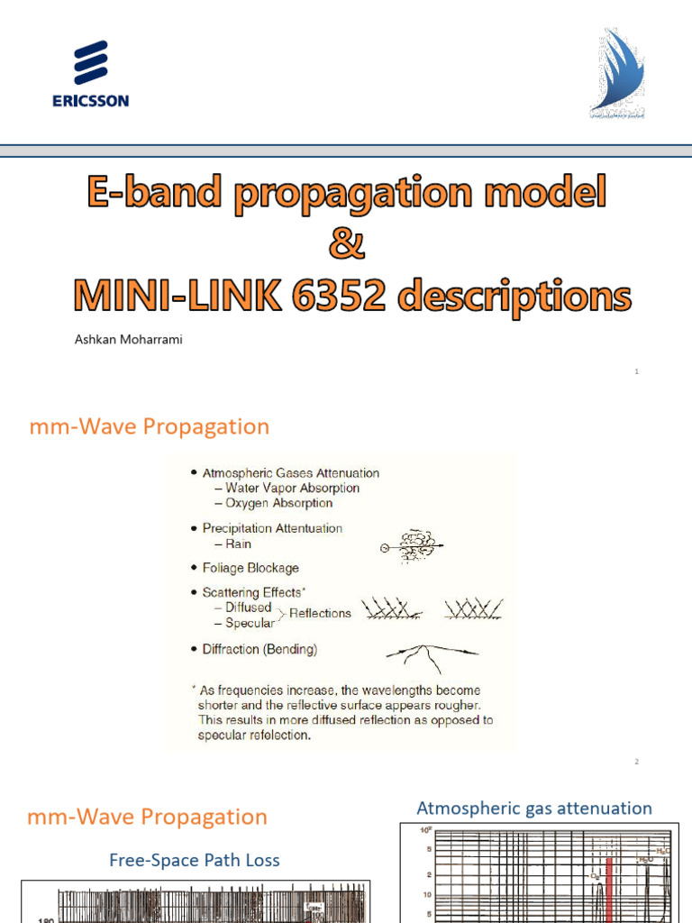 E-band Propagation Model & MINI-LINK 6352 | PDF | Radio Propagation ...