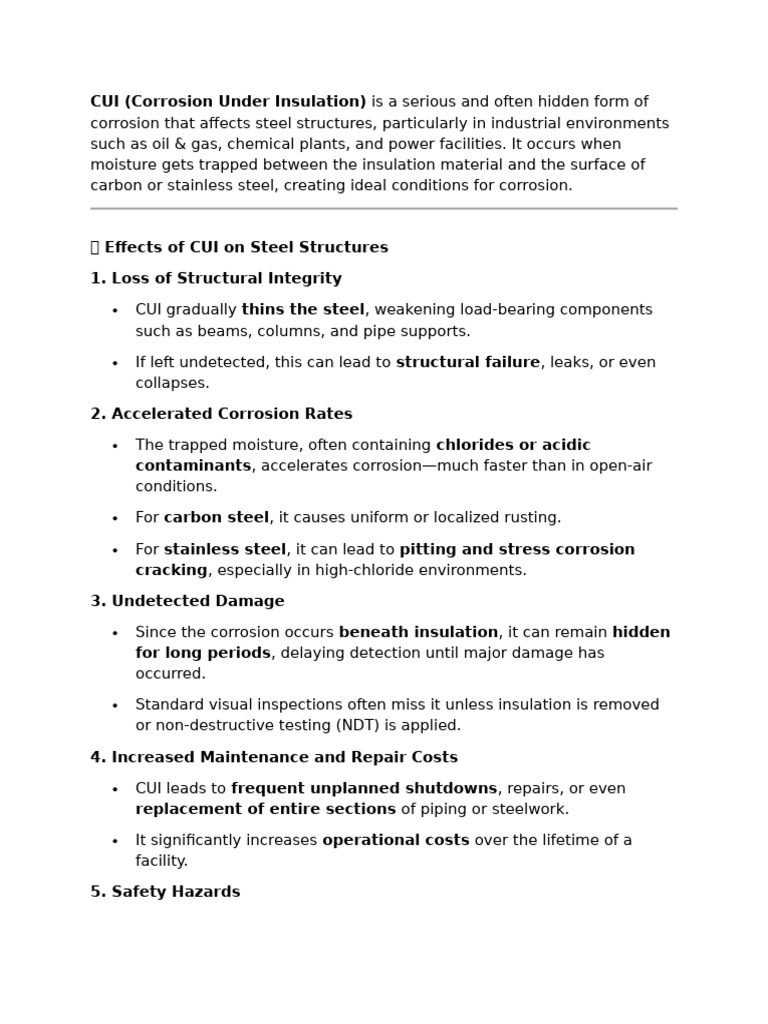 Corrosion Under Insulation (CUI) | PDF | Corrosion | Leak