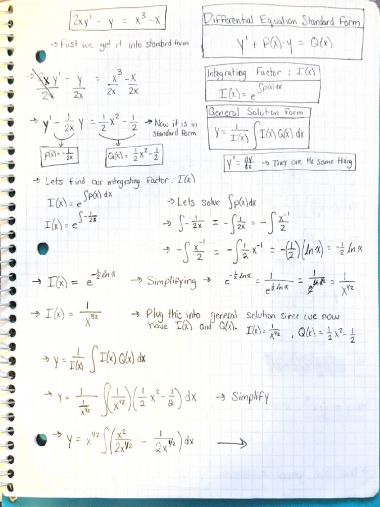 Differential Equation Standard Form | PDF