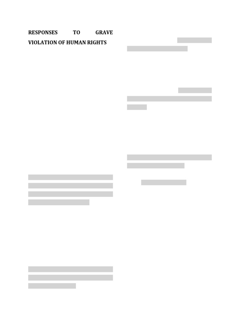 Human Rights Violations and Justice | PDF | International Criminal Law ...