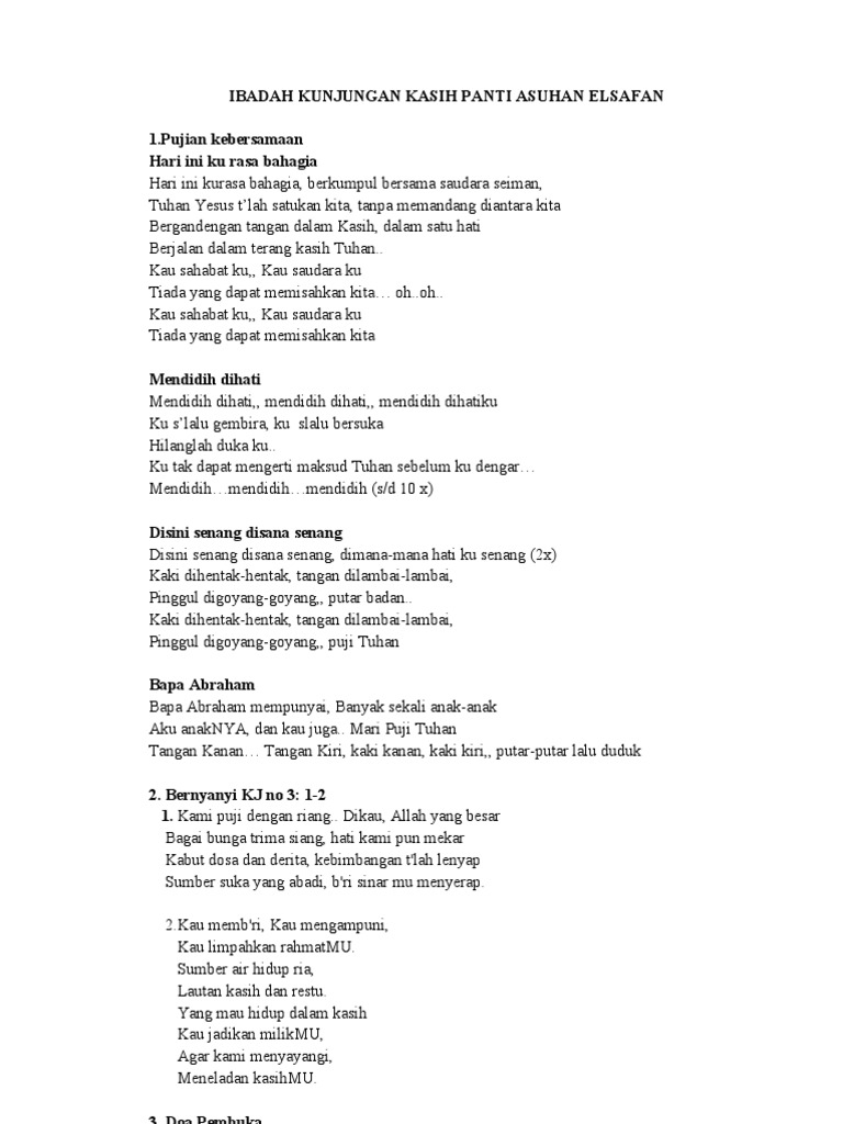 Susunan Acara Baksos