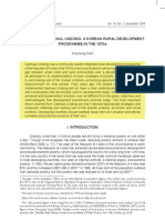 Analysis of Korea's 1970s rural development programme Saemaul Undong