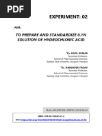 0.1N HCl and NaOH Solution Preparation | PDF | Sodium Hydroxide | Titration