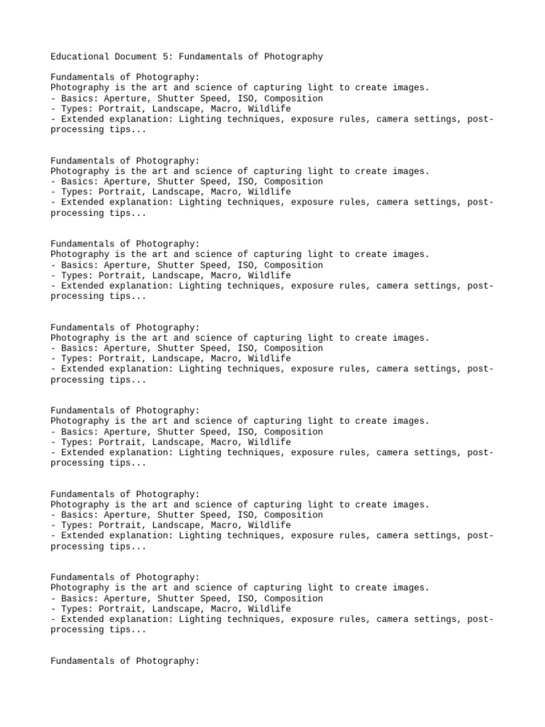 Photography Basics: Aperture, ISO, Types | PDF | Shutter Speed ...